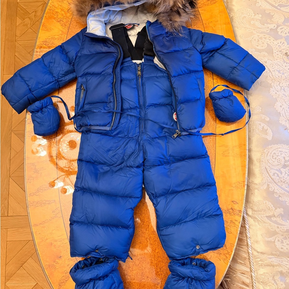 COLMAR Kids Blue Puffer Jacket & Coat Set     18 moths